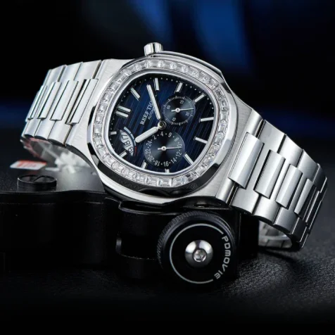 

Reef Tiger Мужские автоматические часы 44 мм Квадратные механические наручные часы 5ATM Водонепроницаемые светящиеся сапфировые часы с несколькими циферблатами Дата 24 часа циферблата