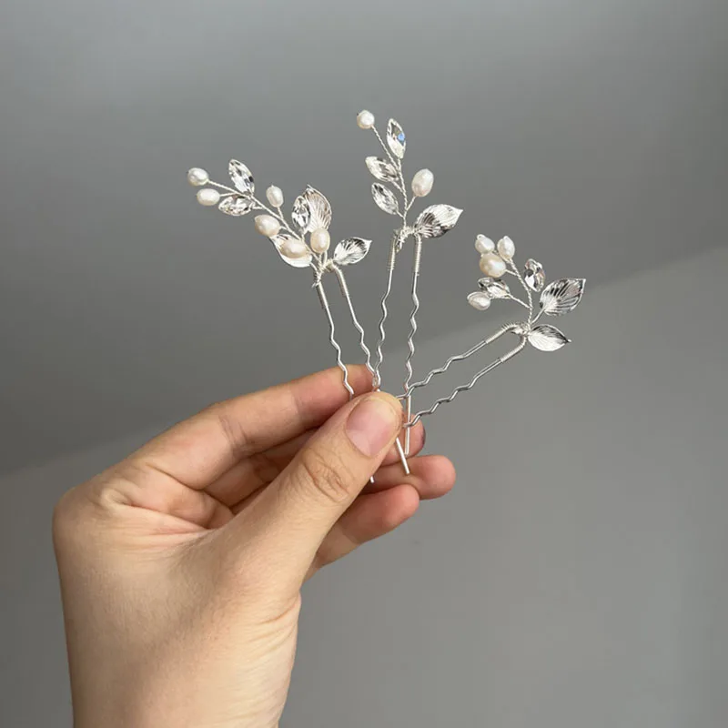 

Floralbride Handmade Porcelain Flower Freshwater Pearls Bridal Hair Pin Set Wedding Hair Sticker Women Jewelry Hair Accessories