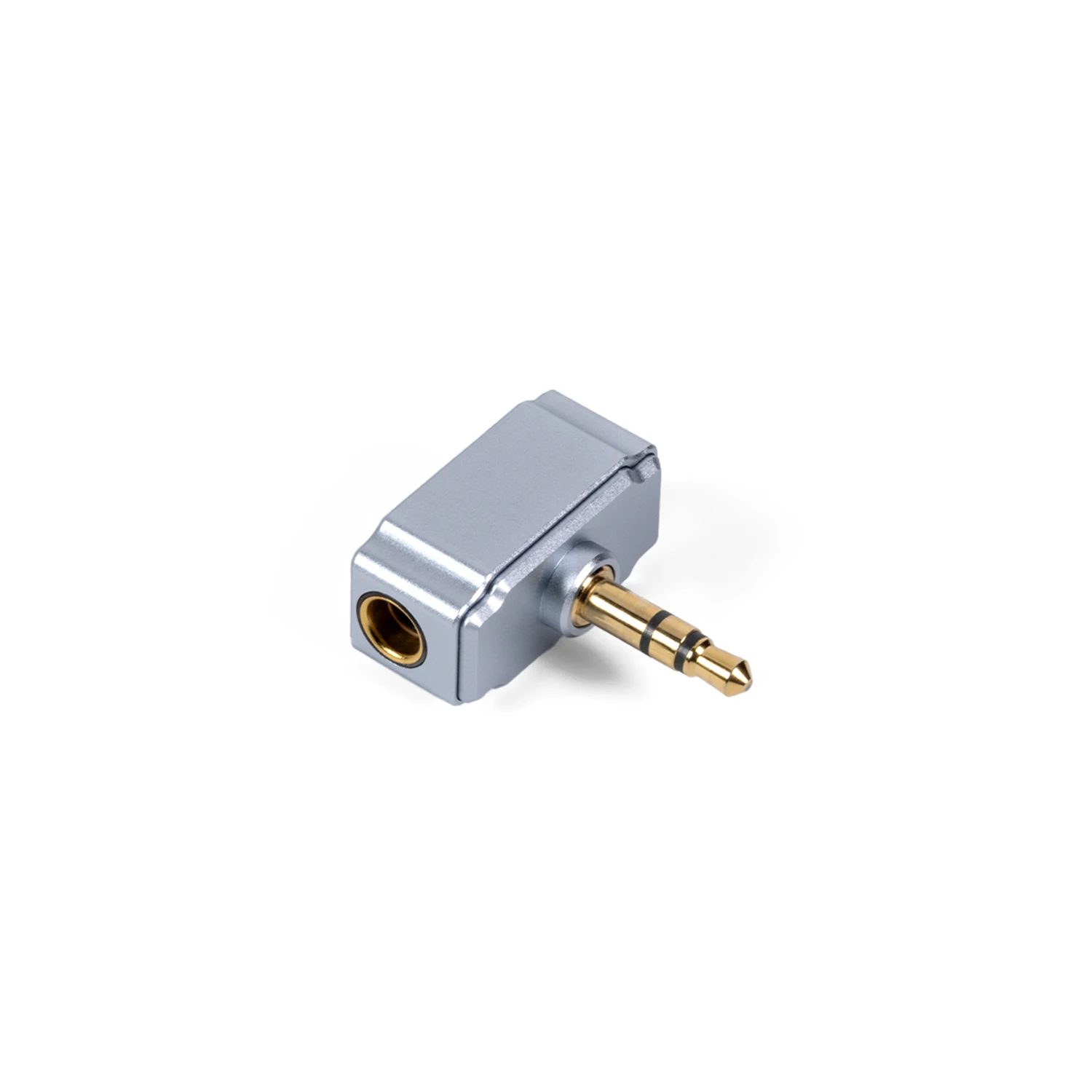 DD ddHiFi DJ44AL 3,5 mm mannelijke naar 4,4 mm vrouwelijke adapter, vergulde koperen stekker, compacte converter van AL6063 aluminiumlegering.