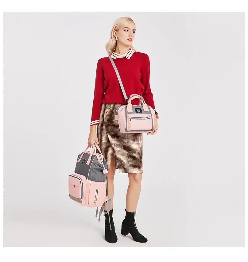 Borsa per mamma per borsa a tracolla per passeggino 9 * 5,5 * 9 pollici Bella borsa per mamma Borsa per attività Borsa da donna per mamma e zaino per pannolini per bambini