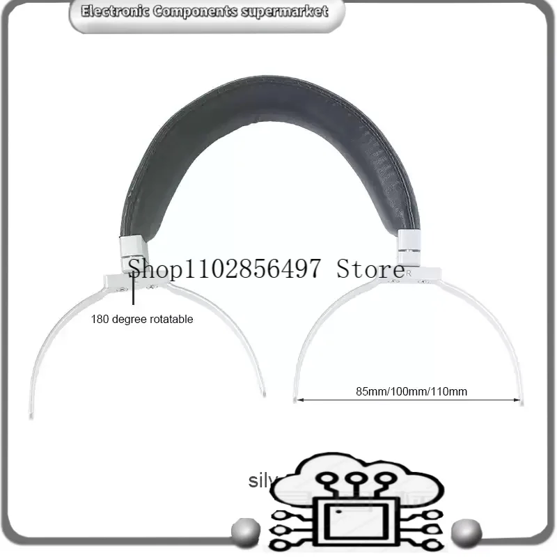 85mm-100mm-110mmイヤーカップメタルヘッドバンド180度回転式diyヘッドホンヘッドバンド