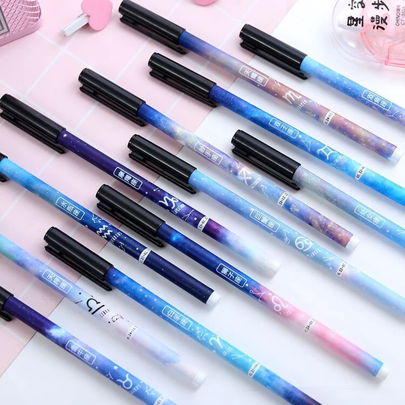 0.5mm Twelve Constellation Sign Test Pen Student Black Pen Gel Pen