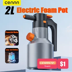 CENRR Electric Foam Sprayer Professional Handheld 2L Snow Foam Cannon Motorized Car Wash Sprayer for Car Wash Car Accessories