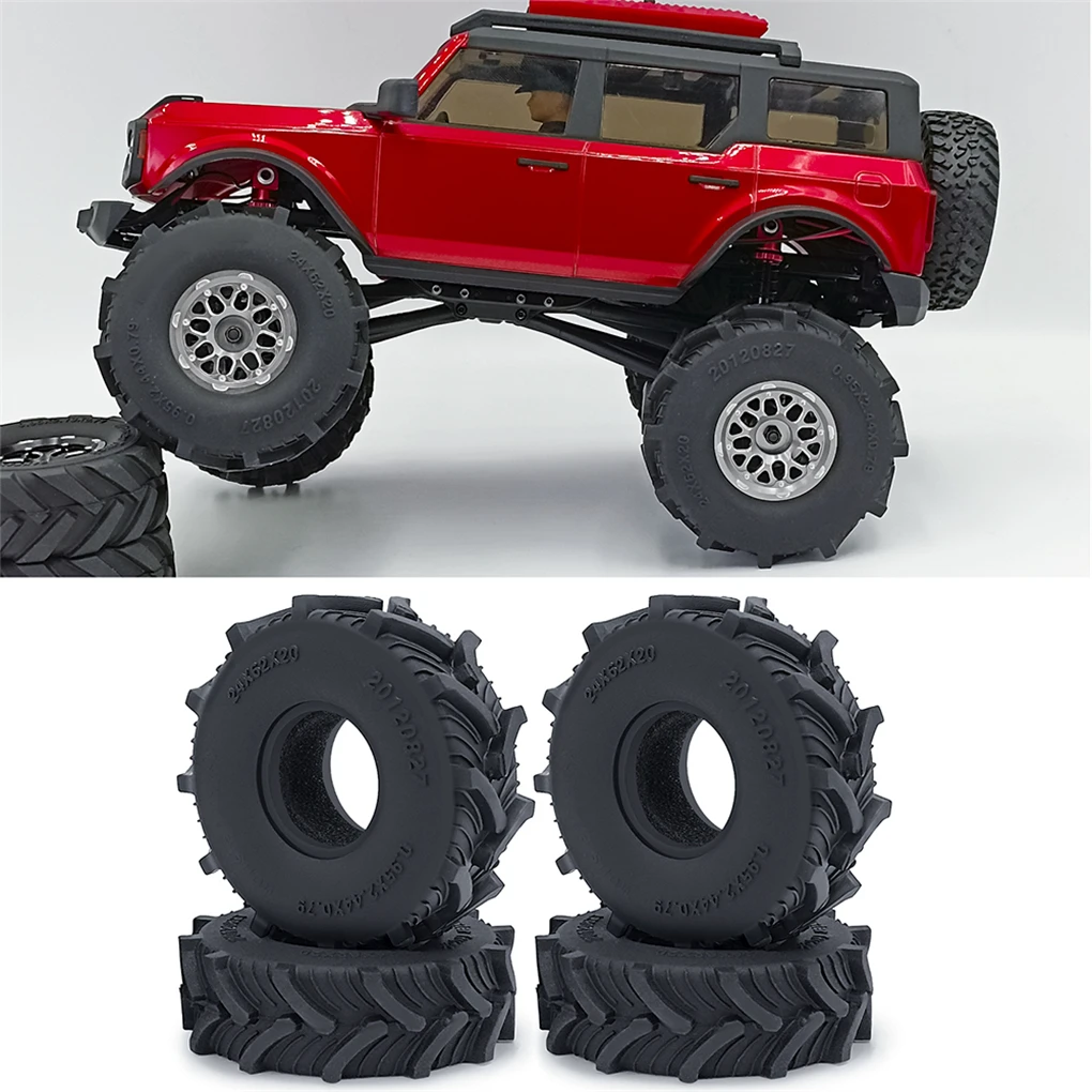 RCGOFOLLOW Crawler Ruota Pneumatici Diametro Larghezza 1/18 1/24 Trx4m Scx24 Fcx24 Fcx RC Parte di Automobile RC Accessori Auto Parti di Ricambio