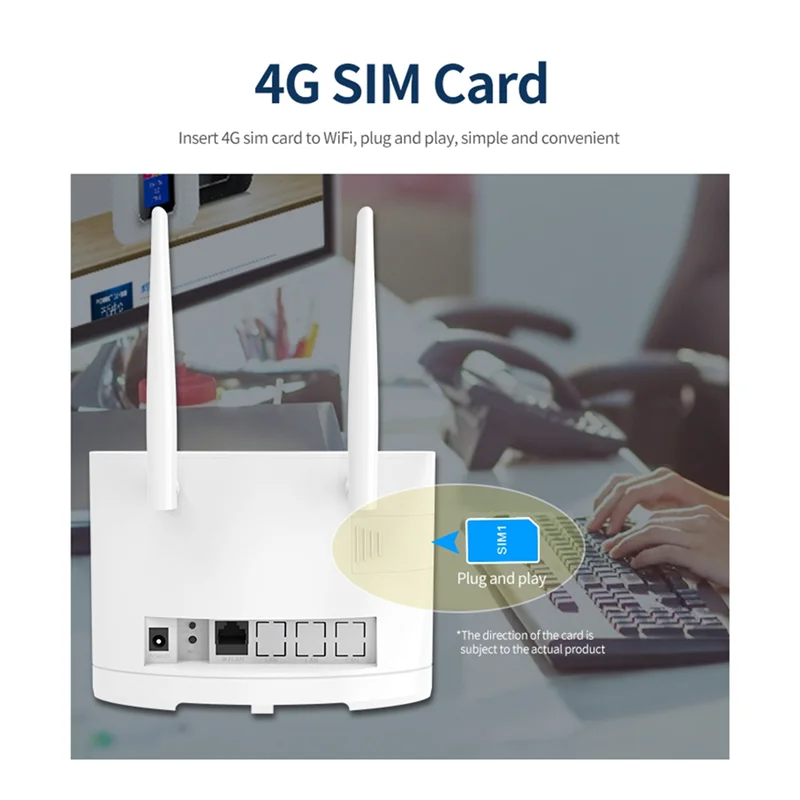HFES 4G LTE Wifi Router ซิมการ์ด 300Mbps Wireless Wifi Router Home Hotspot รองรับพอร์ต 4G ไปยัง LAN 16 ผู้ใช้ Wifi