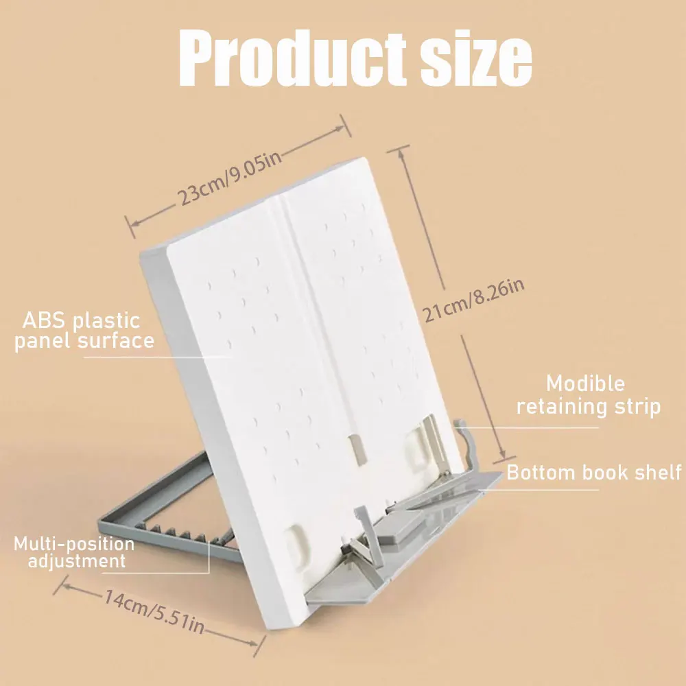 Picture 3: Adjustable Desktop Reading Stand, Multi-Angle Portable Manuscript Reading Stand, Suitable for Home and Office.