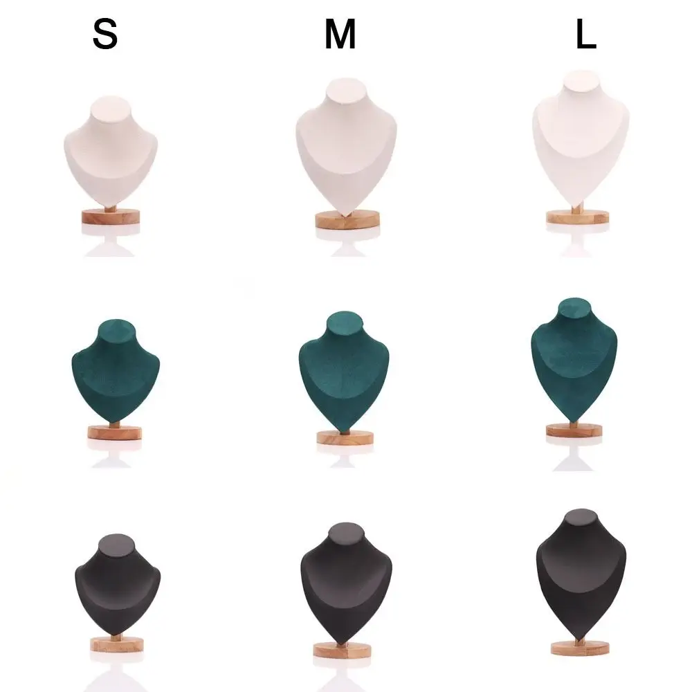 새로운 벨벳 보석 스토리지 랙 나무 3D 목 디스플레이 소품 쇼 디스플레이 모델 목걸이