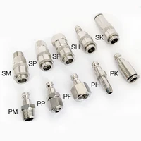 Conector de kit macho y hembra estándar europeo conector rápido neumático europeo compresor de aire 6 8 10 12mm lengüeta de manguera de tráquea