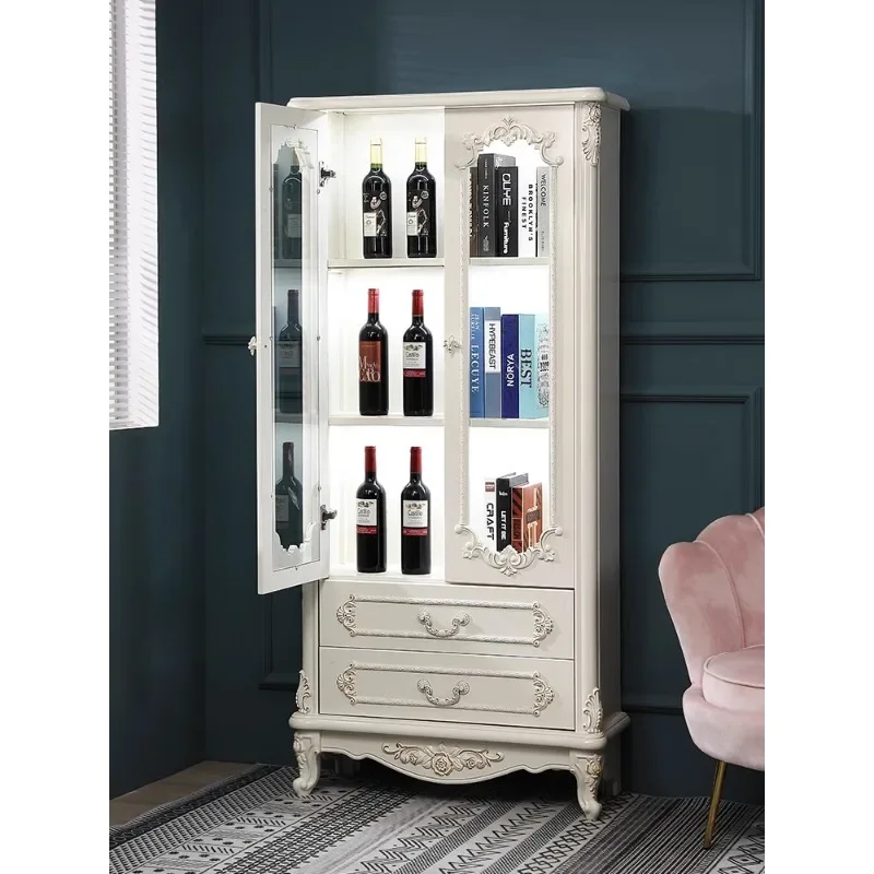 New intelligent European wine with lamp induction locker dining side light luxury side corner cabinet