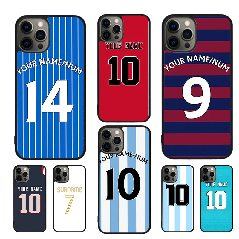 Персонализированные чехлы с рисунком футбольных цифр для iPhone 15 14 12 13 mini 11 Pro MAX XR XS apple 6 7 8 Plus SE2020