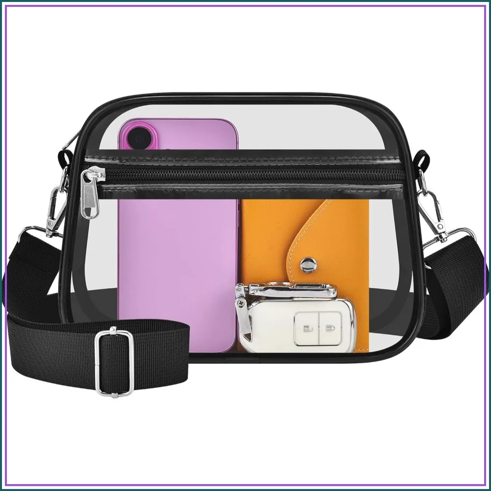 

Clear Stadium Purse for Sports Events Concerts Festivals | Oraben Satchel Handbag