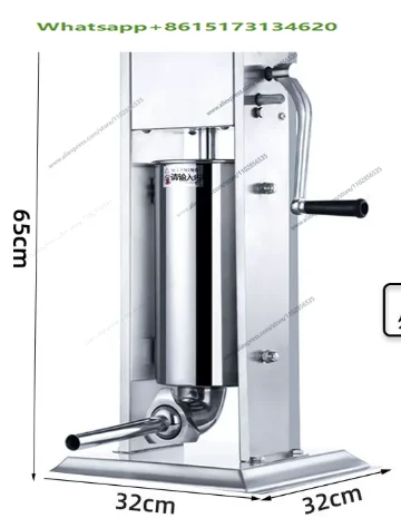 Manual Sausage Filler Stuffer Machine 5L Commercial Home Use 304 Stainless Steel Filler