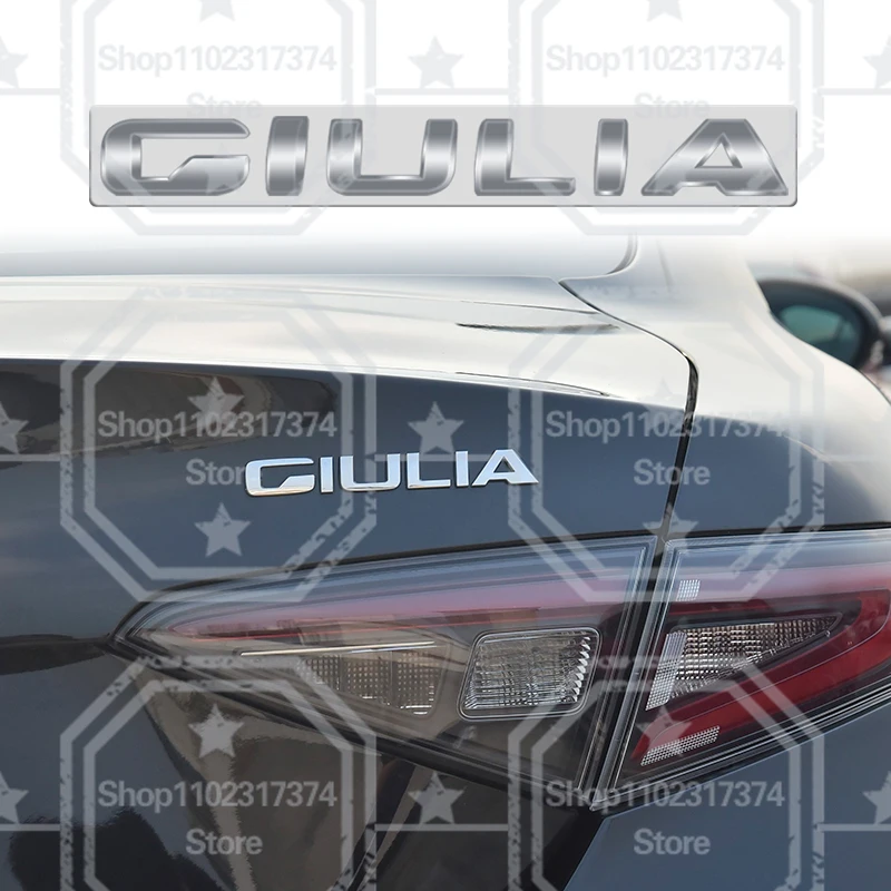 Lega di metallo per Alfa Romeo Giulia Q2 Q4 emblema decorazione Auto posteriore tronco distintivo adesivo accessori Auto