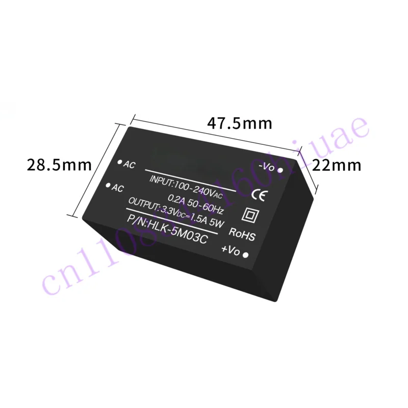 2pcs AC‑DC Power Module HLK-5M03C HLK-5M05C HLK-5M09C HLK-5M12C HLK-5M15C HLK-5M24C