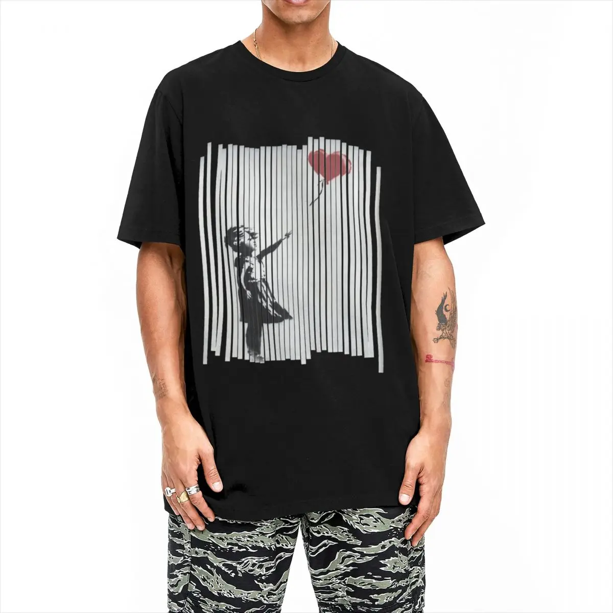 Banksy Shredded Balloon Girl Apparel Shirt for Men Women Leisure 100% Cotton Classic Clothing