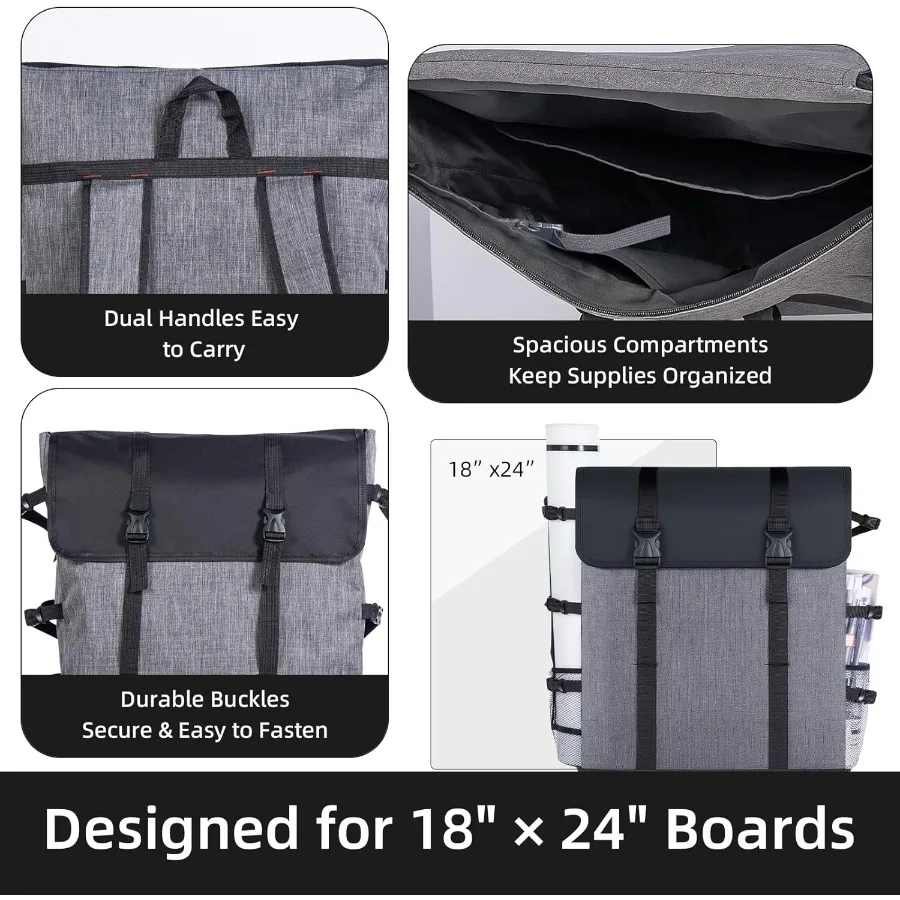 Tas Ransel Portofolio Seni JJRING: Tas Jinjing Serbaguna untuk Seniman, untuk Membawa Poster, Cetakan, dan Kuas dengan Aman