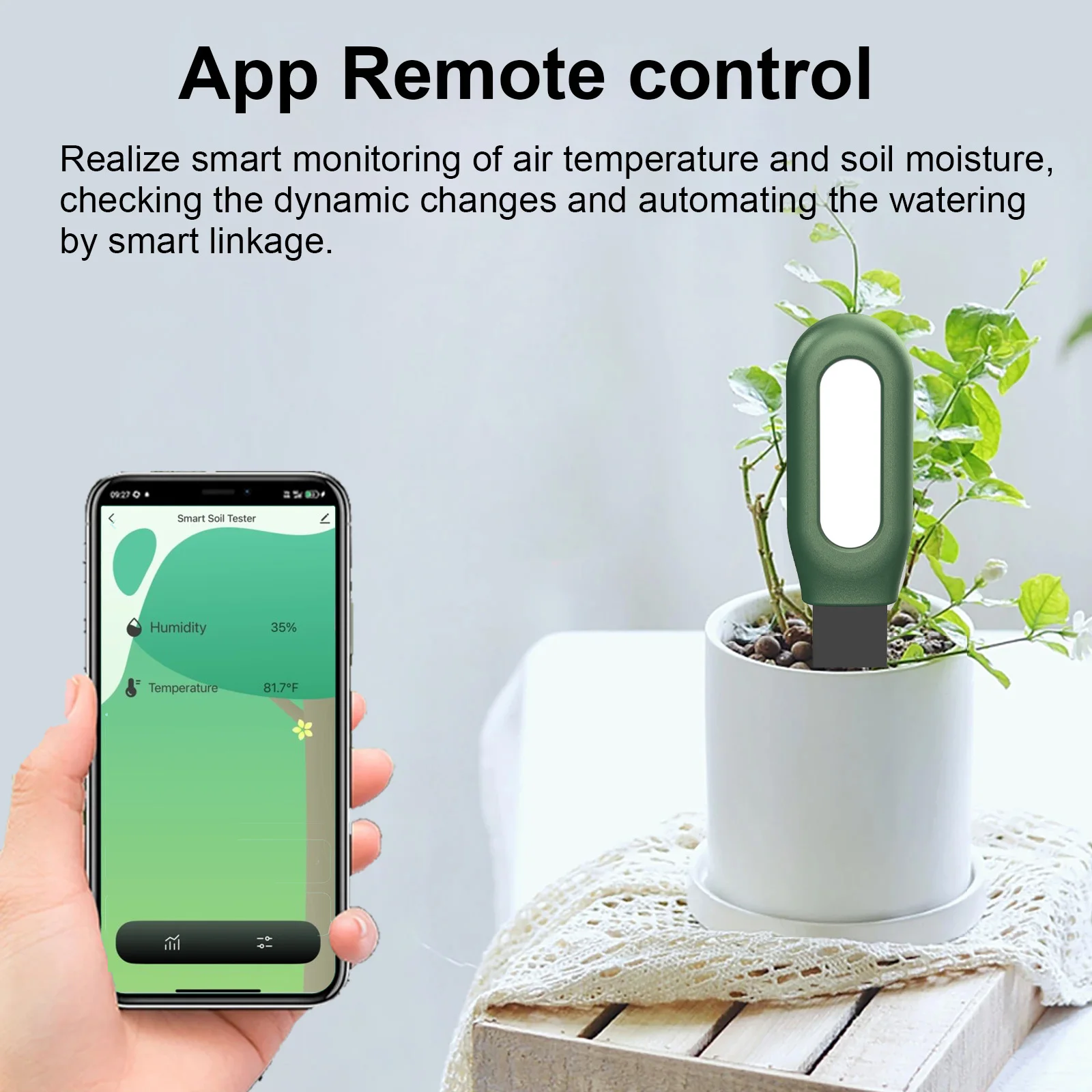 Haozee Tuya Smart Zigbee Soil Tester Temperature and Humidity Meter Moisture Sensor Garden Automation Irrigation Detector