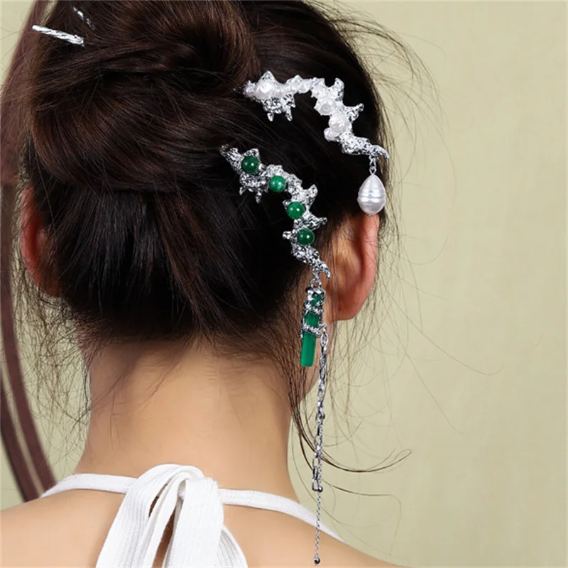 Китайские элегантные женские заколки, антикварные стрижки, головной убор Cheongsam в стиле ретро Hanfu, аксессуары для волос