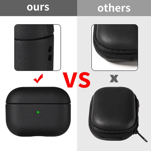 Imagen 2 del producto 2025 nuevo para Airpods 4 funda suave de TPU (diseño similar al cuero) funda protectora de gota con cordón para Apple Airpods 4ta generación (USB-C)