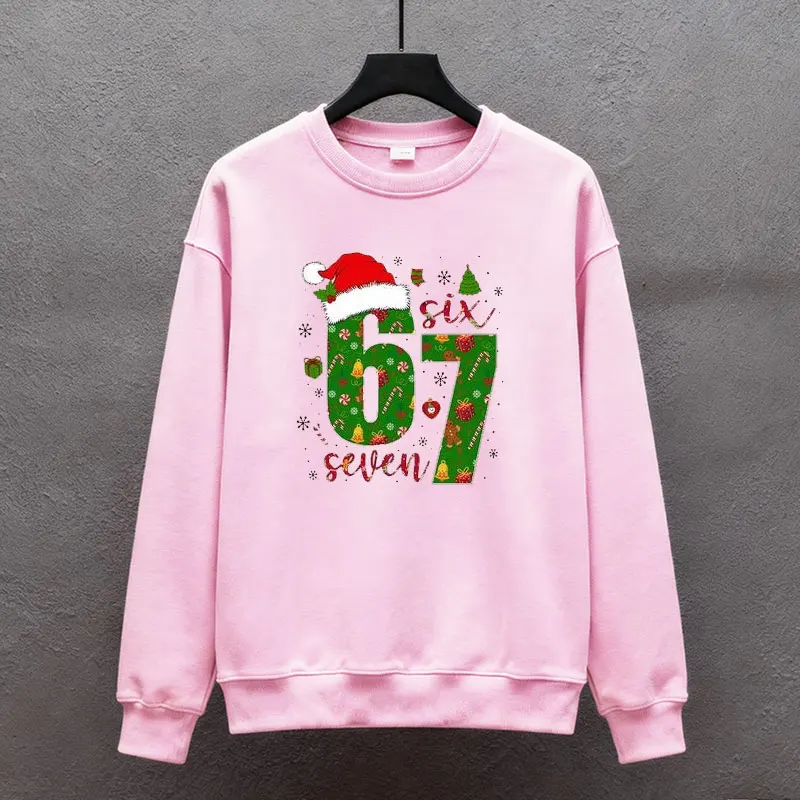 مضحك ميمي عيد الميلاد قبعة البلوز ستة سبعة عيد ميلاد سعيد 6 7 ميمي الفيروسية Z الجنرال ألفا الاتجاه الخريف والشتاء الحرارية هوديي #3