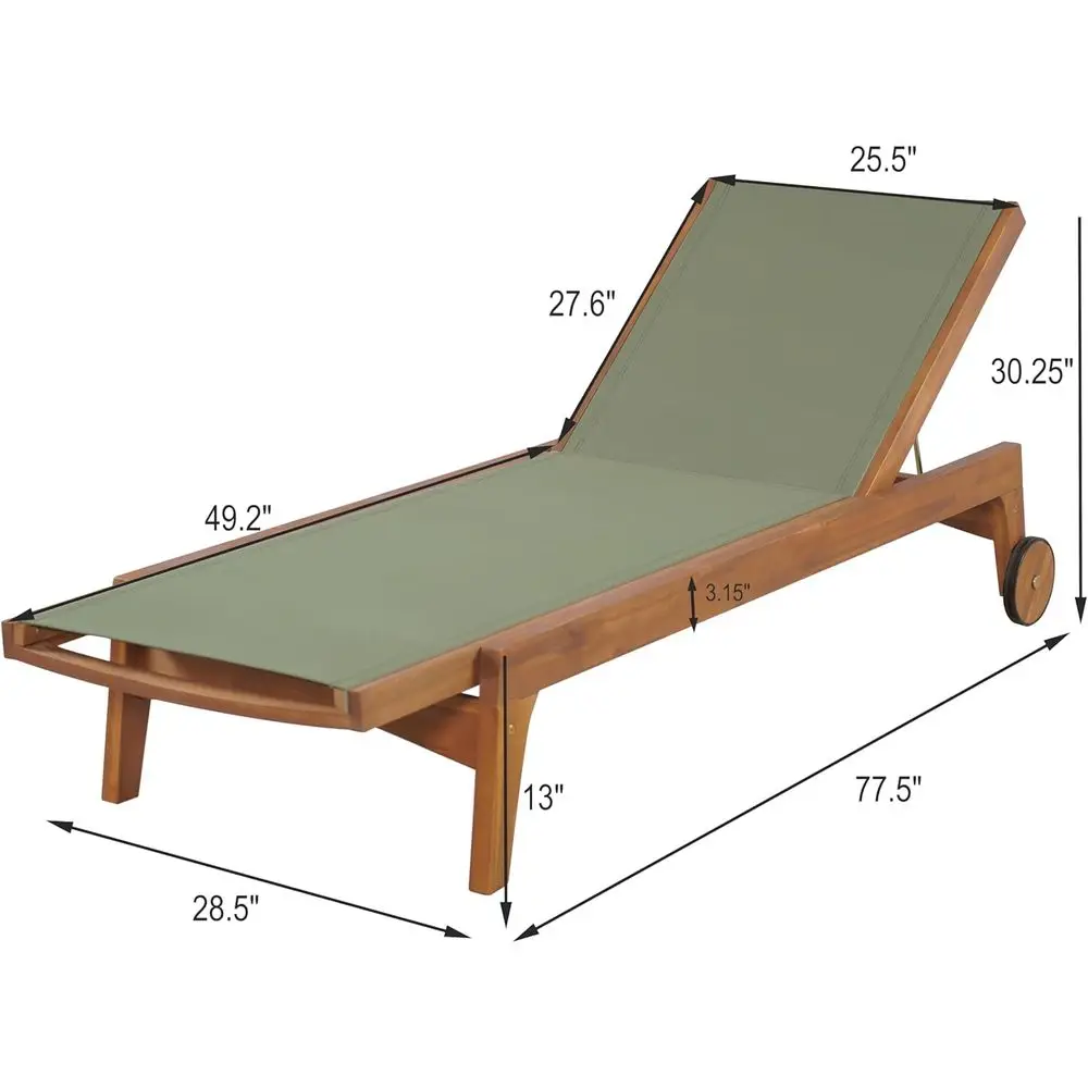Tristy ChaiLounChair Outdoor, Acacia Wood e Suthing Pool Lounr, Adjustale ackrest Single LounSoa, Patio LounChaior Poolside, Gre