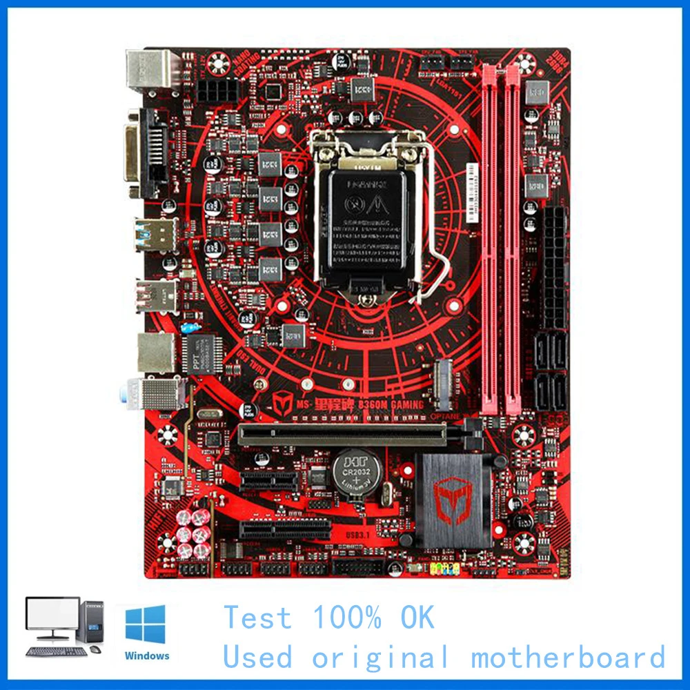 

Used For Intel B360 LGA 1151 CPU For MAXSUN MS-B360M Gaming Motherboard Computer Socket LGA1151 DDR4 Desktop Mainboard