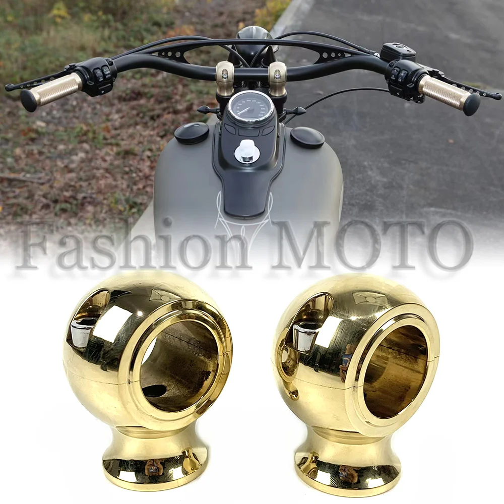 

Brass Vintage Motorcycle Handlebar Riser Bar Mount Handle Clamp 32mm For Harley Dyna Low Rider Wide Super Glide Fat Bob FXDR 114