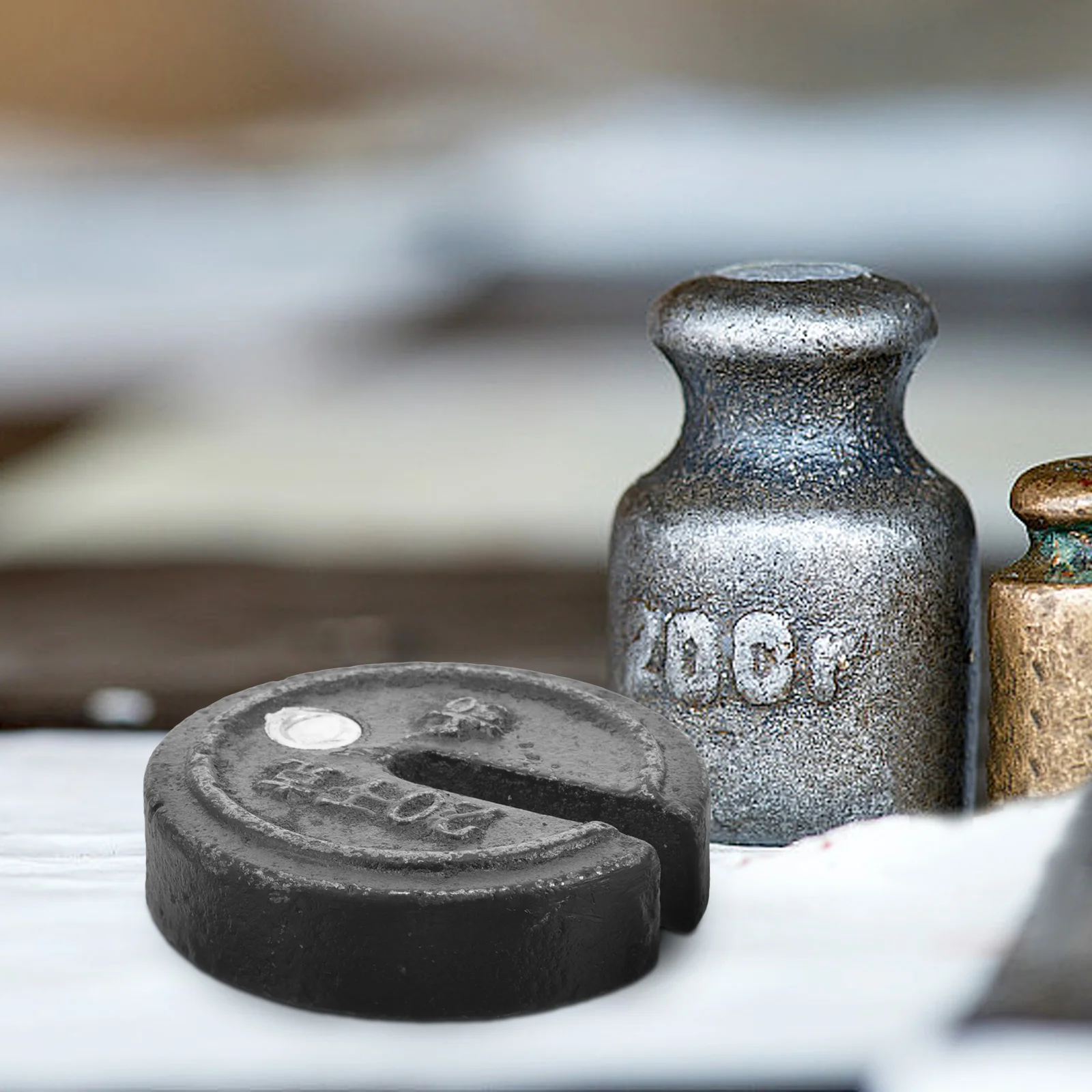 Timbangan Besi Pengganti Anti Aus yang Dapat Digunakan Kembali untuk Timbangan Keseimbangan Alat Penimbangan Obat Tradisional Cina Timbangan Logam Portabel Bergaya Retro