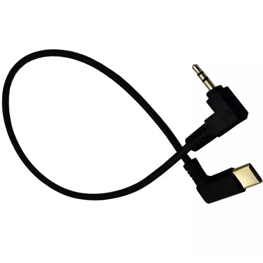 

1PCS 3.5mm & 2.5mm Audio to USB C Cable 90 Degree angle USB Type-C to 2.5 3.5 mm elbow Male AUX Headphone Jack Cable 30cm 1FT