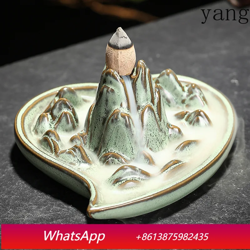 

LTT Creative Backflow Incense Burner Small Household Indoor Flowing Smoke Ornament