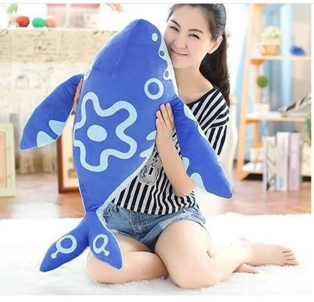 

cute creative plush Kun carp toy new blue fish doll gift