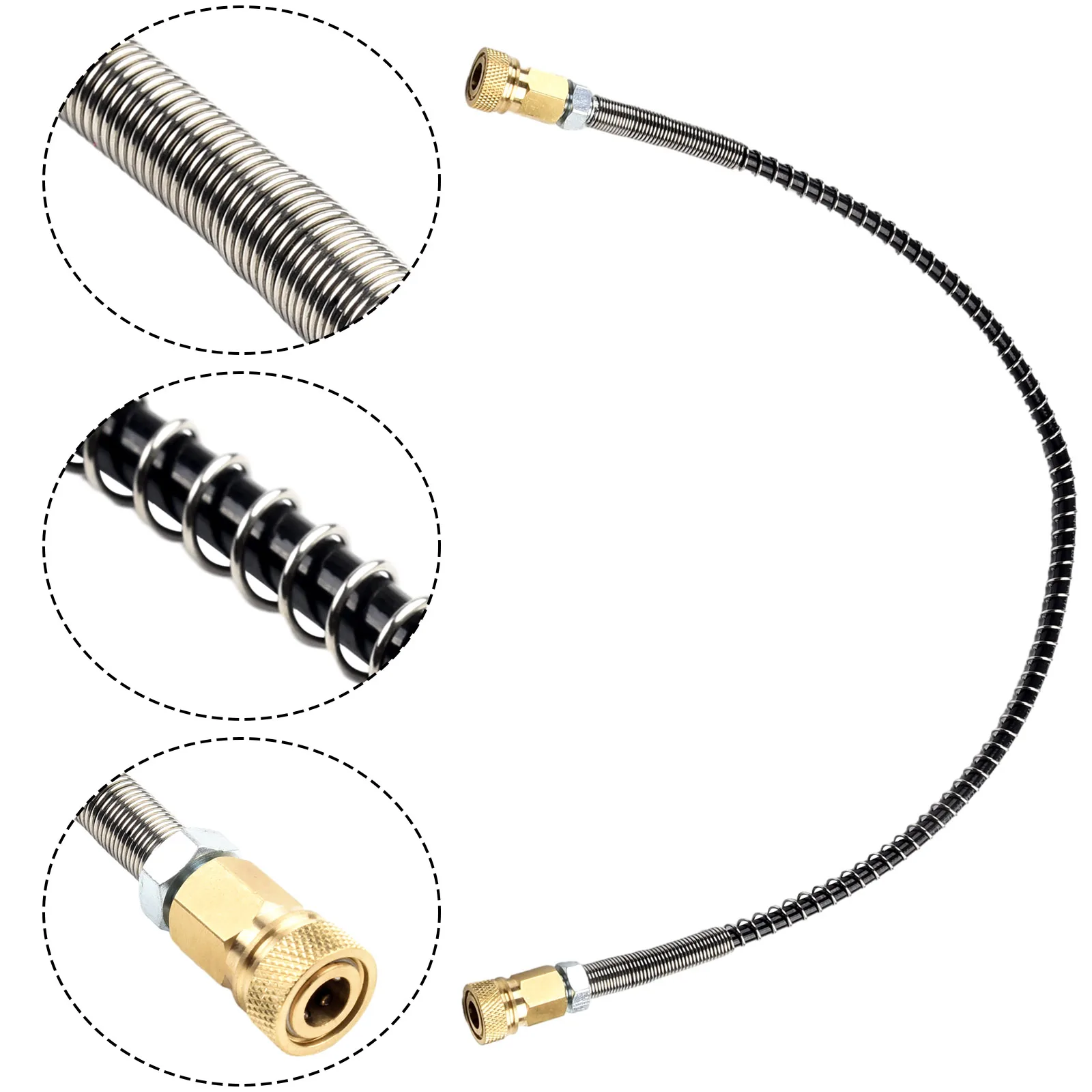 50cm 1.64ft High Pressure Air Hose  For M10×1 High Pressure Hose 63mpa Air Compressor Air Pump Accessories Pneumatic Tool Parts