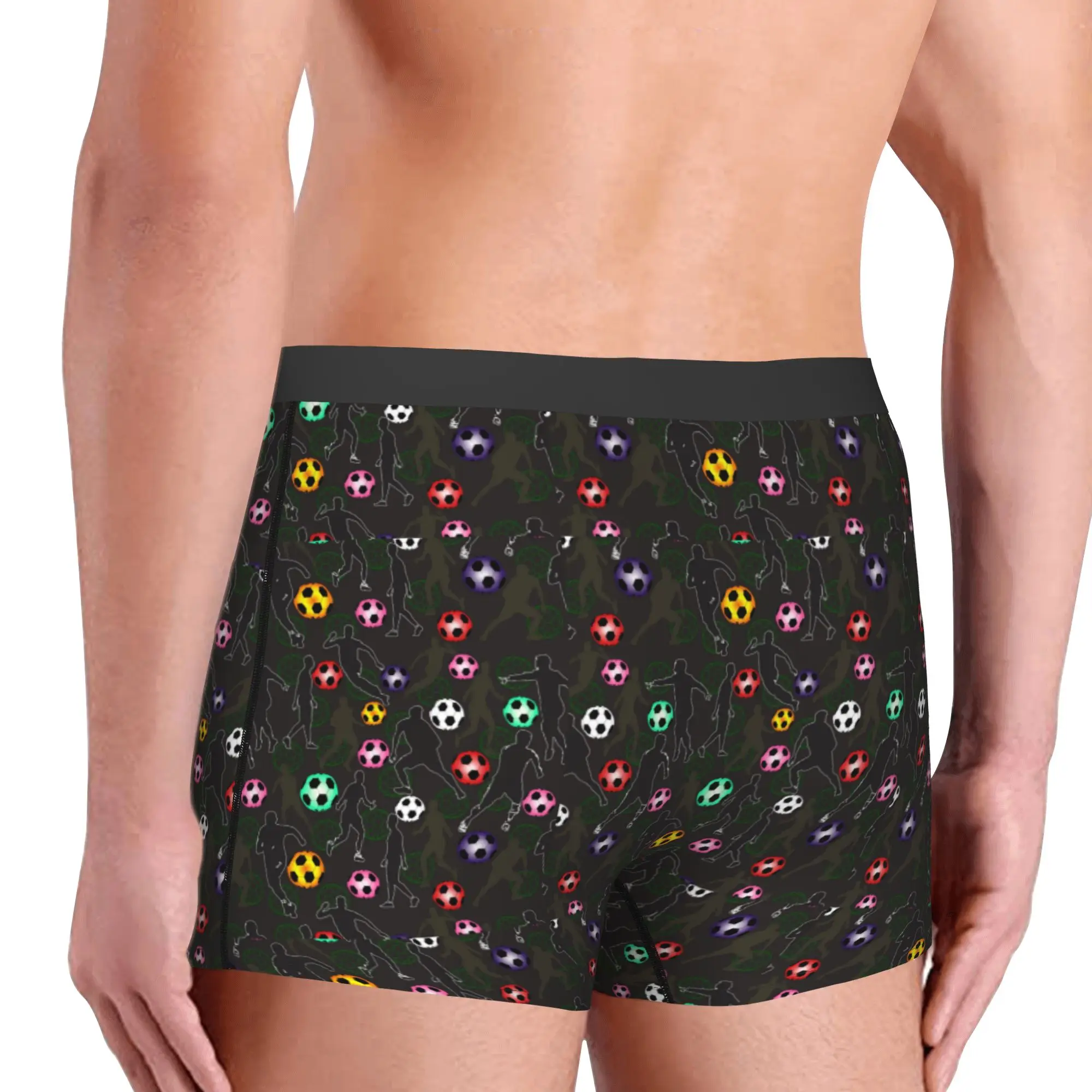 Football  Soccer  Underwear Men Printed  Boxer Briefs Shorts Panties Soft Underpants