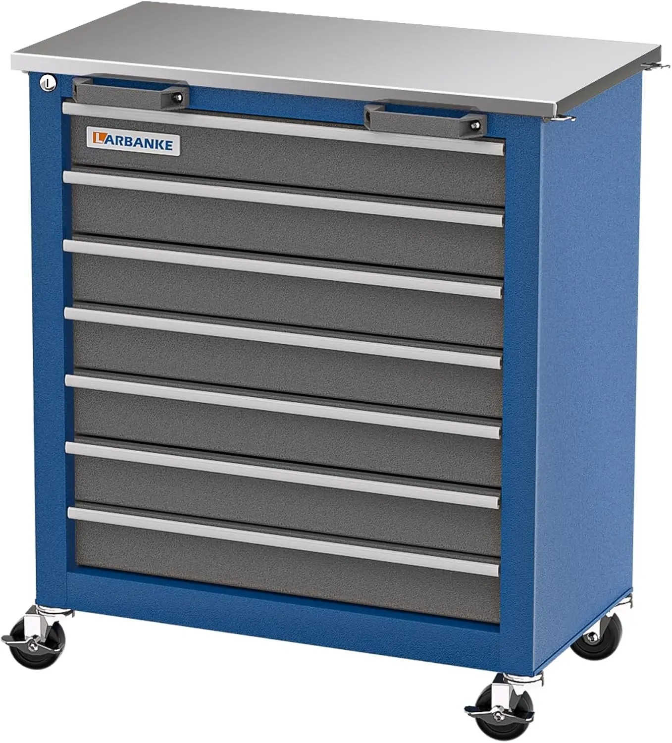 

7-Drawer Rolling Tool Chest With Key Locking System,Tool Chest With 360° Lockable Wheels And Four Padded Feet,Can Be Formed