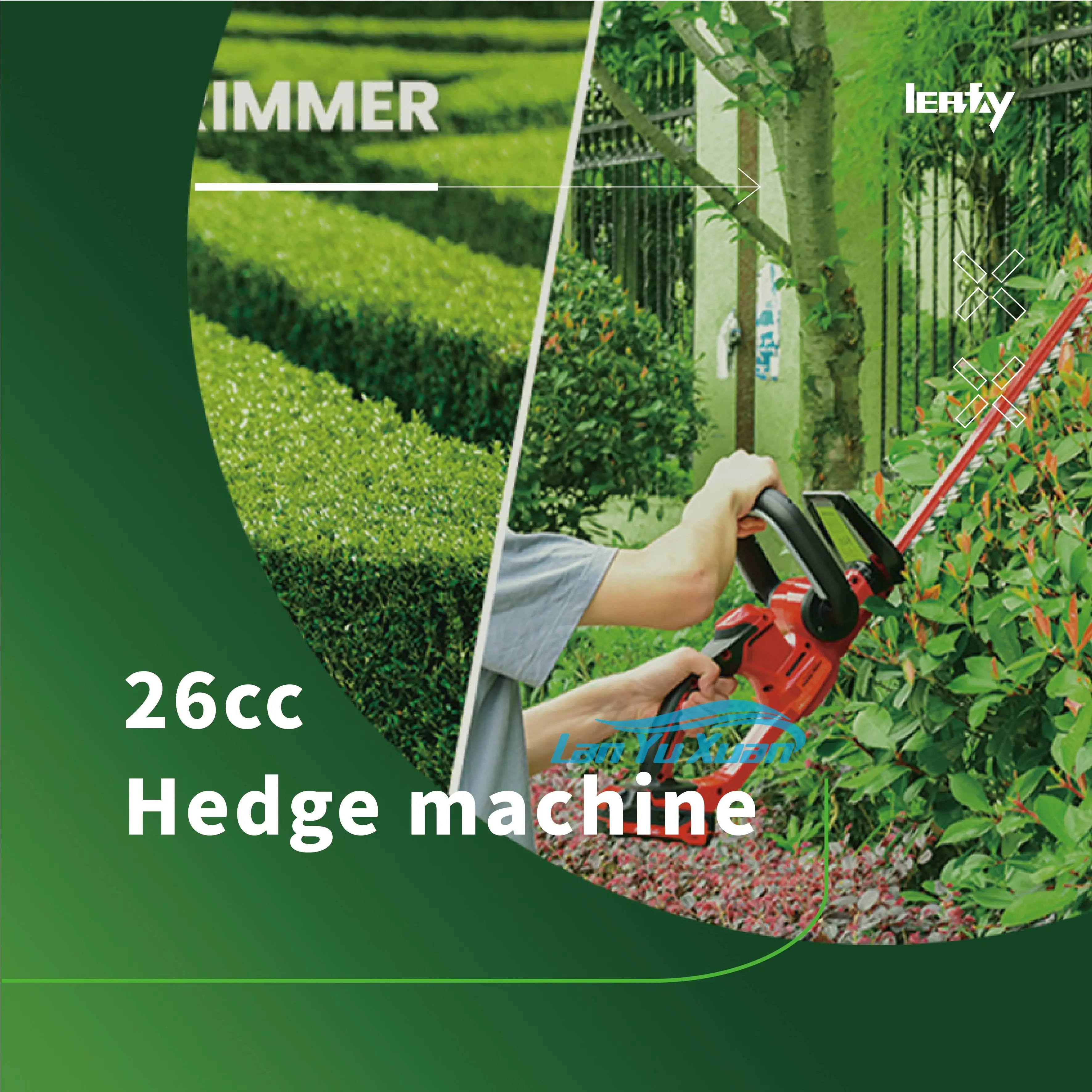 1Pc Price 22.5CC Gasoline Powered 600mm Garden Trimmer Double Blade Petrol Hedge Trimmer