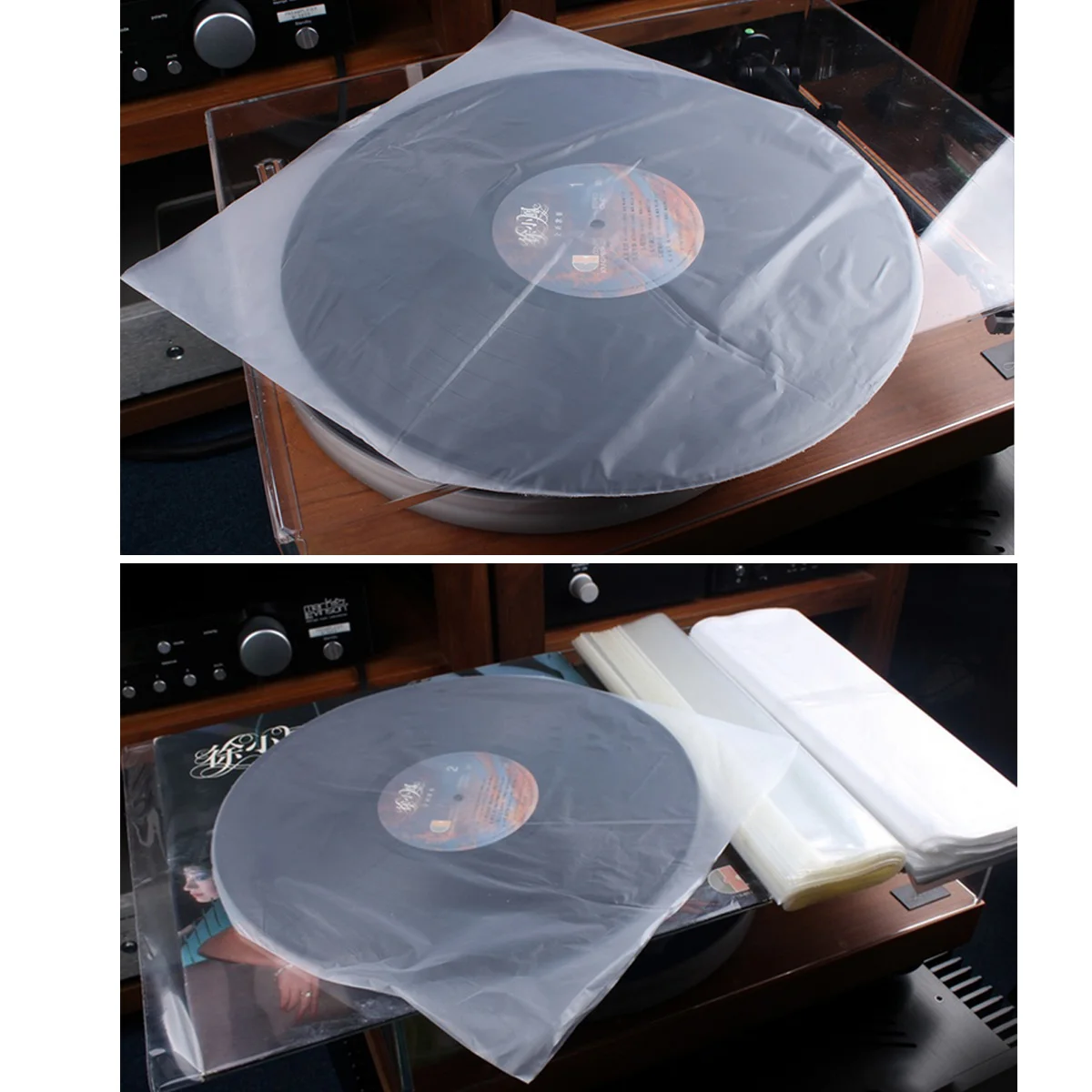 

50Pcs Vinyl Record Protecter Durable Clear Plastic Sleeve Scratch Proof Flap-Free Record Storage Bag Plastic Clear Cover