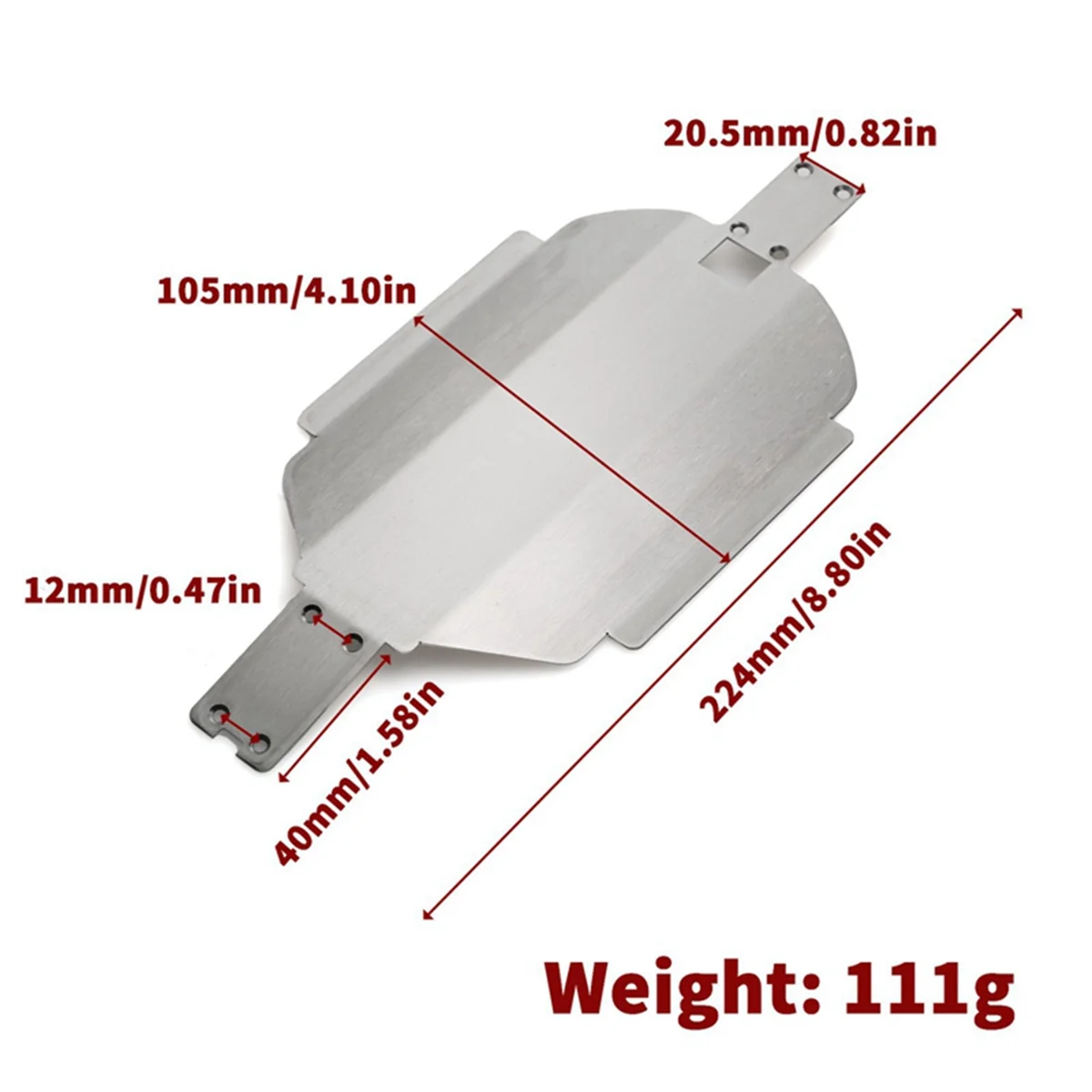

Vn9-OmStainless Steel Chassis Armor Transmission Protector for MJX 16207 16208 16209 16210 H16 1/16 RC Car Upgrade