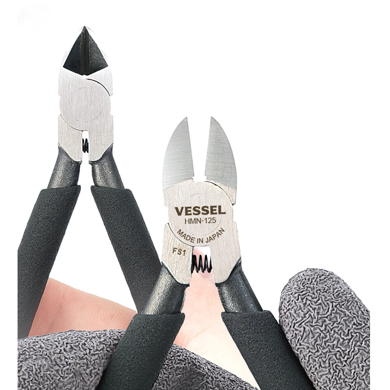 VESSEL คีมตัดลวดคีมตัดสายไฟ | Ultra Sharp Nippers สำหรับ Crafting,ดอกไม้,ไฟฟ้า,เครื่องประดับญี่ปุ่นเครื่องมือ No.HMN