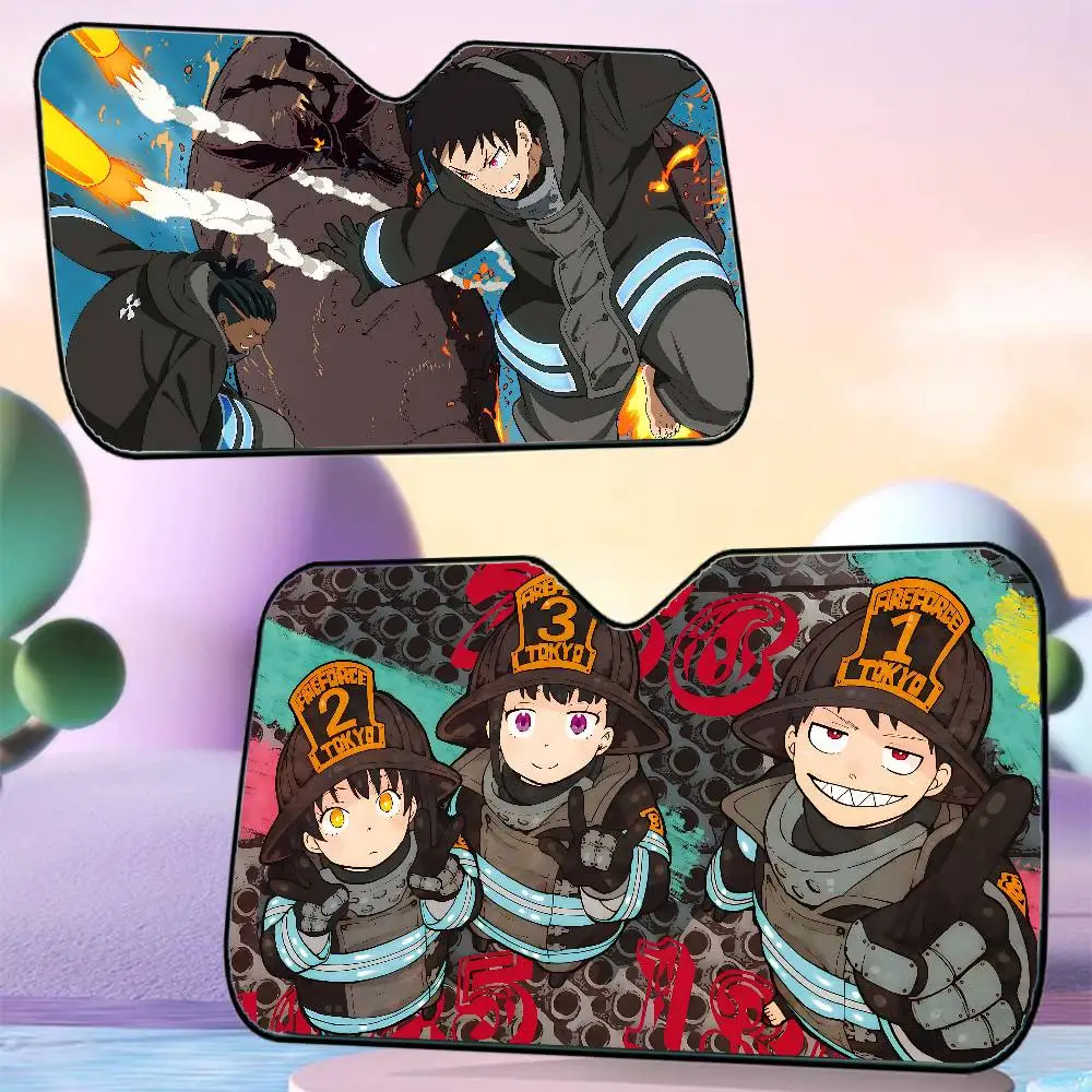 

Аниме Fire-Force автомобильный солнцезащитный козырек на окно автомобиля солнцезащитный козырек солнцезащитный крем переднее лобовое стекло капот внутренняя передняя перегородка двойное кольцо солнцезащитный козырек