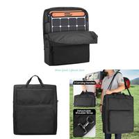 E74E Portable Solars Panel Carrying Bag for Ankers SOLIX PS100 PS200 Includes Handheld Pockets for Accessories and Cables