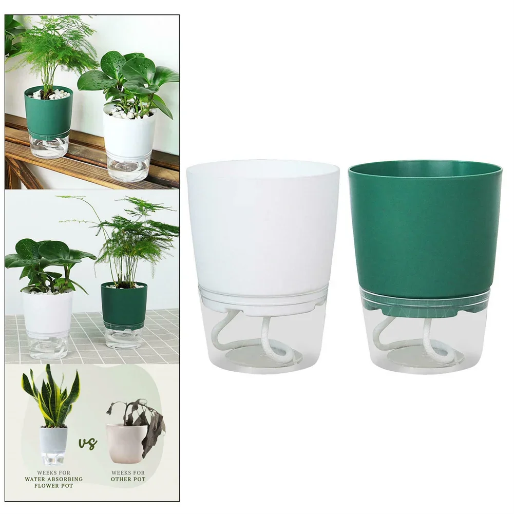 1pc Flowerpot Garden Pots African Violet Pots Plant Pot Self Watering Garden Small Flowerpot 8.8 X 6.8 X 11.6cm