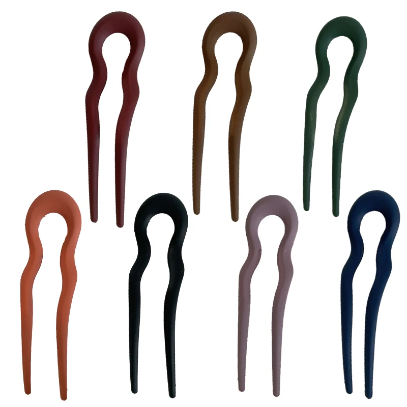 Fashion Hair Sticks Fork Hairpin Elegant Women Hair Clip Pins U Shape Girls Hairpins Hair Bun Maker Headwear Accessories