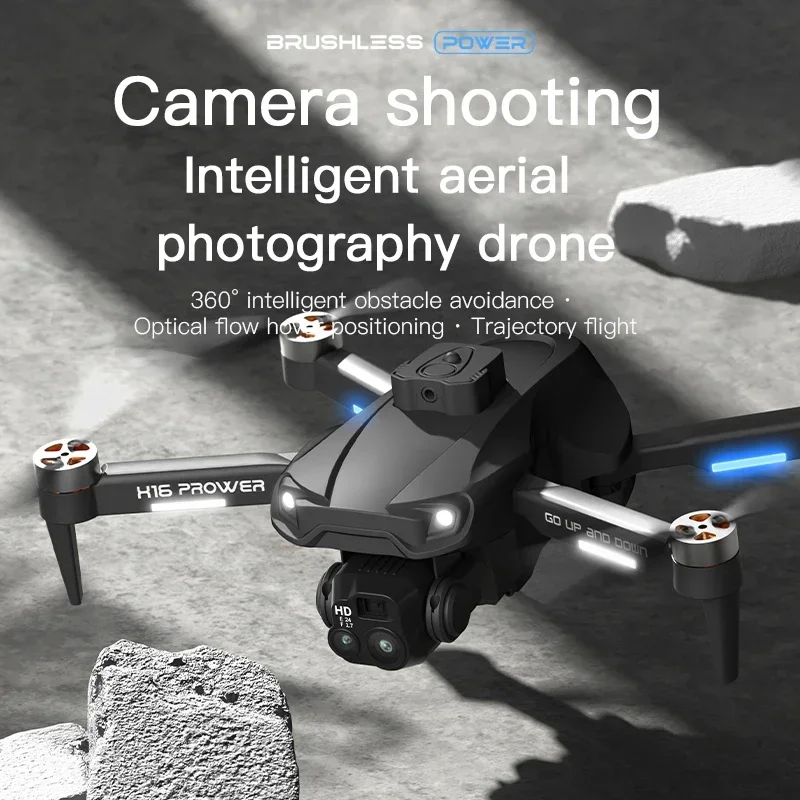 Drone h16 4k profissional para evitar obstáculos 5g gps hd câmera dupla fotografia sem escova dobrável quadcopter rc drones brinquedos