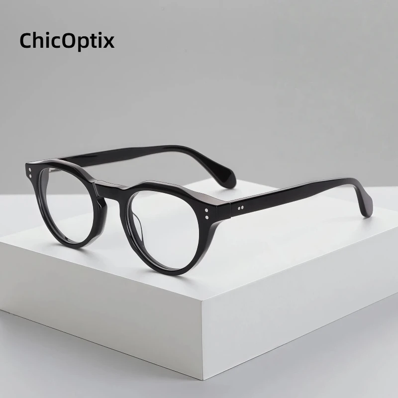 

Очки ретро-дизайна овальной формы ручной работы из ацетата с защитой от синего света и УФ-излучения, подходят как для мужчин, так и для женщин, компьютерные очки