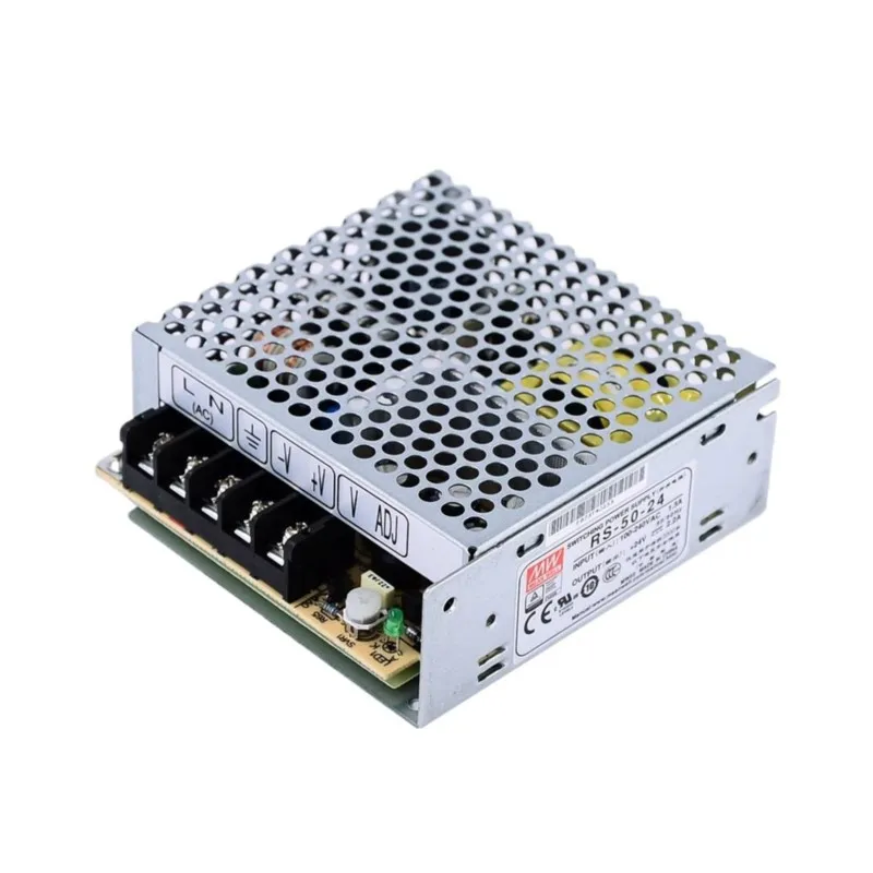 MEAN WELL RS-50 RS-50-3.3 RS-50-5 RS-50-12 RS-50-15 RS-50-24 RS-50-48 50W DC NES/S voltage stabilized at 35