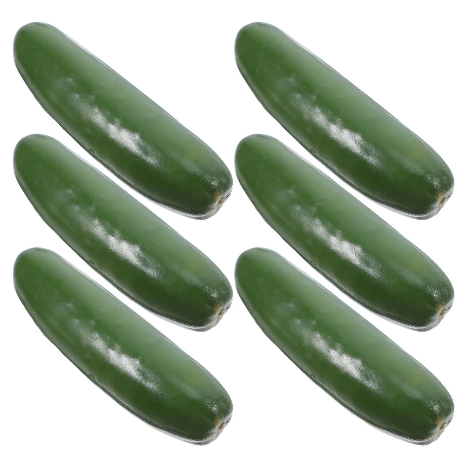 

6Pcs Plastic Green Cucumber Artificial Vegetables for Home Decor Kitchen Display DIY Photography Props Realistic Fake Cucumbers