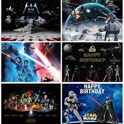 Galaxy Star War Backdrop Universal Outer Space Happy Birthday Party Baby Shower Photography Background Photo Banner Decoration