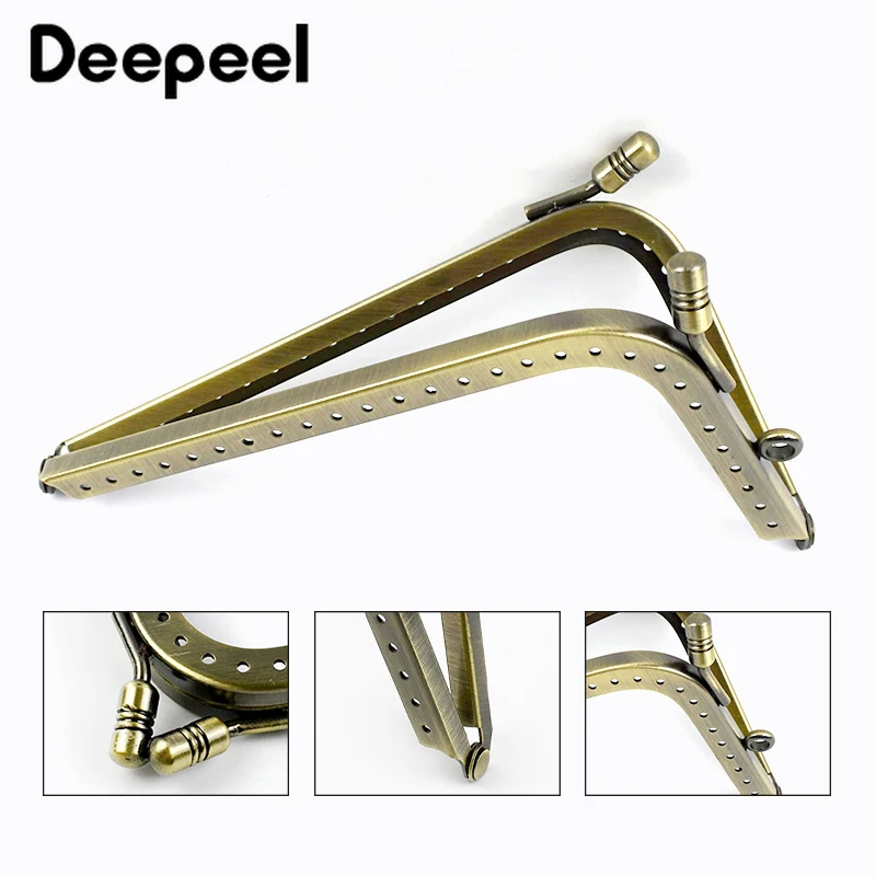 1/2/5Pcs 12.5-18.5cm Metal Bags Handle Coin Purse Frame Handbag Wallet Kiss Clasp Sewing Bracket DIY Hardware Bag Accessories