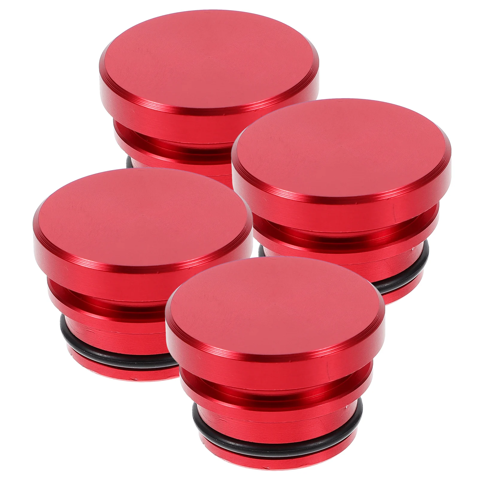 

4 Pcs Plug Cool Lighter Dust Cigarette Cover Socket Covers Replacement Metal Cap Protective Red Outlet