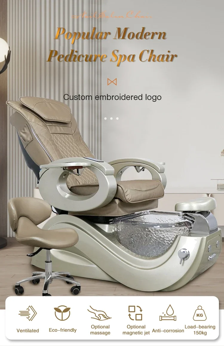 2025 Beauty Nail Salon Furniture Luxury Modern Electric Multifunctional Foot Spa Massage Pedicure Chairs